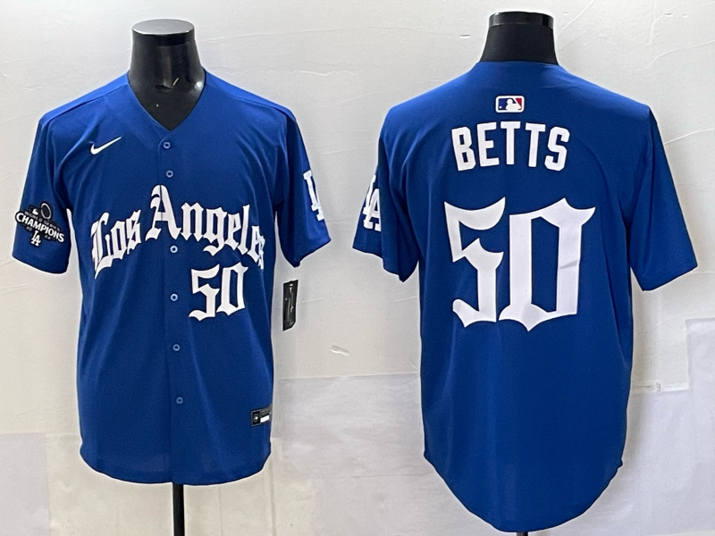 Men Los Angeles Dodgers #50 Betts Blue 2025 Nike MLB Jersey style 006->los angeles dodgers->MLB Jersey